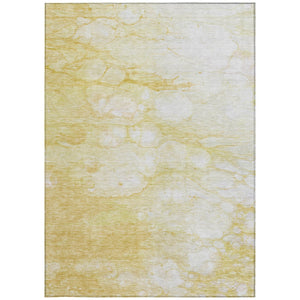 Homeroots 3' Artichoke Green Abstract Area Rug - Washable Indoor/Outdoor, Stain-resistant, Stylish Design 3' X 5' Polyester 582212