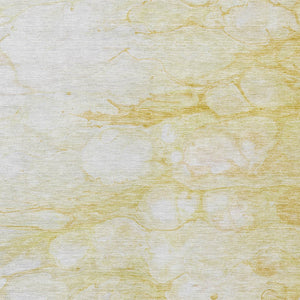 Homeroots 3' Artichoke Green Abstract Area Rug - Washable Indoor/Outdoor, Stain-resistant, Stylish Design 3' X 5' Polyester 582212