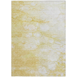 Homeroots 3' Artichoke Green Abstract Area Rug - Washable Indoor/Outdoor, Stain-resistant, Stylish Design 5' X 8' Polyester 582213