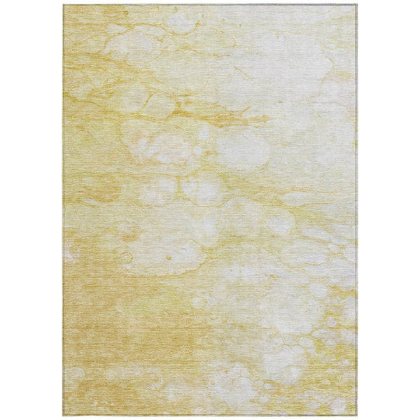 Homeroots 3' Artichoke Green Abstract Area Rug - Washable Indoor/Outdoor, Stain-resistant, Stylish Design 5' X 8' Polyester 582213