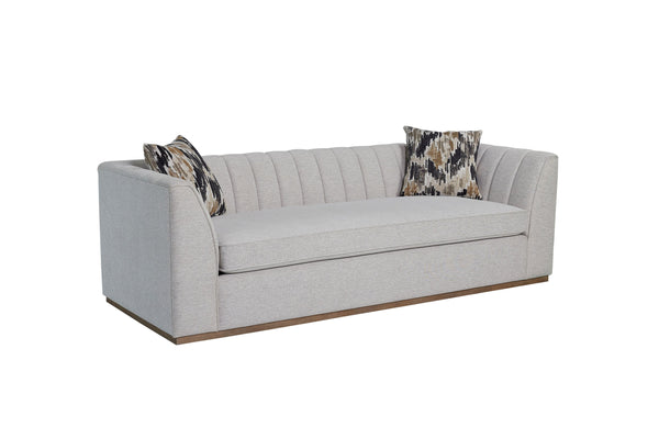 English Elm Channel Sofa Off White Upholstered — Plush Dacron-Wrapped Cushion, 1.8 Density Foam, Durable Design B2699P238665