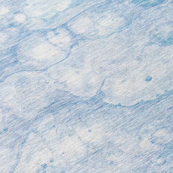 Homeroots 3' Artichoke Green Abstract Area Rug - Washable Indoor/Outdoor, Stain-resistant, Stylish Design 8' Round Polyester 582220