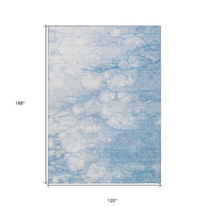 Homeroots 3' Artichoke Green Abstract Area Rug - Washable Indoor/Outdoor, Stain-resistant, Stylish Design 10' X 14' Polyester 582223