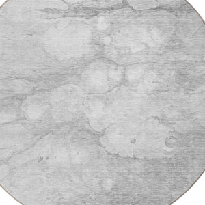 Homeroots 3' Artichoke Green Abstract Area Rug - Washable Indoor/Outdoor, Stain-resistant, Stylish Design 8' Round Polyester 582226