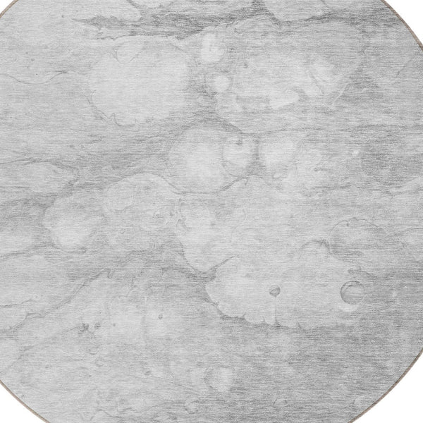 Homeroots 3' Artichoke Green Abstract Area Rug - Washable Indoor/Outdoor, Stain-resistant, Stylish Design 8' Round Polyester 582226