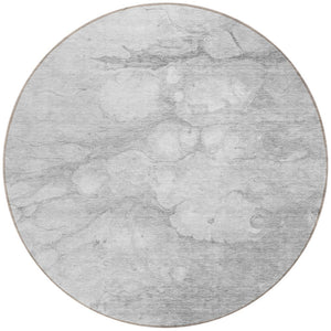 Homeroots 3' Artichoke Green Abstract Area Rug - Washable Indoor/Outdoor, Stain-resistant, Stylish Design 8' Round Polyester 582226