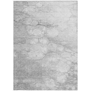 Homeroots 3' Artichoke Green Abstract Area Rug - Washable Indoor/Outdoor, Stain-resistant, Stylish Design 10' X 14' Polyester 582229