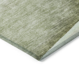 Homeroots 3' Artichoke Green Floral Washable Area Rug For Indoor And Outdoor Spaces - Stylish & Durable 8' X 10' Polyester 582233