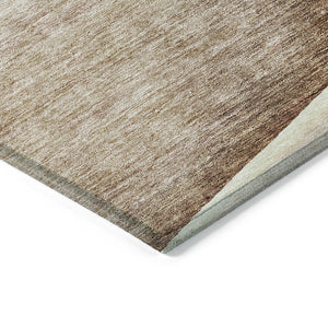 Homeroots 3' Artichoke Green Floral Washable Area Rug For Indoor And Outdoor Spaces - Stylish & Durable 8' X 10' Polyester 582239