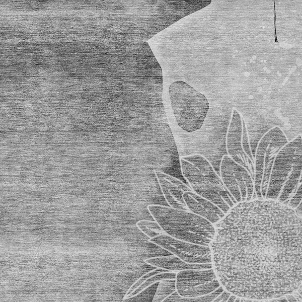 Homeroots 3' Artichoke Green Floral Washable Area Rug For Indoor And Outdoor Spaces - Stylish & Durable 5' X 8' Polyester 582249