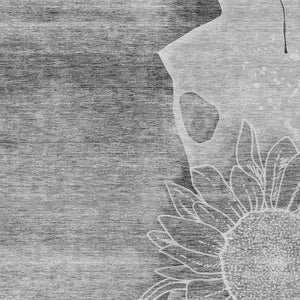 Homeroots 3' Artichoke Green Floral Washable Area Rug For Indoor And Outdoor Spaces - Stylish & Durable 8' X 10' Polyester 582251