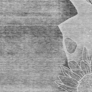 Homeroots 3' Artichoke Green Floral Washable Area Rug For Indoor And Outdoor Spaces - Stylish & Durable 9' X 12' Polyester 582252