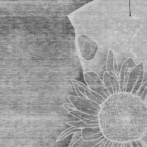 Homeroots 3' Artichoke Green Floral Washable Area Rug For Indoor And Outdoor Spaces - Stylish & Durable 10' X 14' Polyester 582253