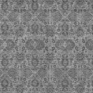 Homeroots 3' Chocolate And Gray Floral Washable Area Rug For Indoor And Outdoor Spaces, Durable Design 3' X 5' Polyester 582272