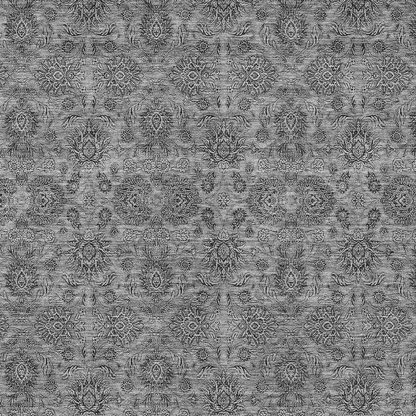 Homeroots 3' Chocolate And Gray Floral Washable Area Rug For Indoor And Outdoor Spaces, Durable Design 3' X 5' Polyester 582272