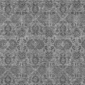 Homeroots 3' Chocolate And Gray Floral Washable Area Rug For Indoor And Outdoor Spaces, Durable Design 5' X 8' Polyester 582273