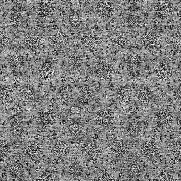 Homeroots 3' Chocolate And Gray Floral Washable Area Rug For Indoor And Outdoor Spaces, Durable Design 5' X 8' Polyester 582273