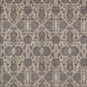 Homeroots 3' Chocolate And Gray Floral Washable Area Rug For Indoor And Outdoor Spaces, Durable Design 3' X 5' Polyester 582278