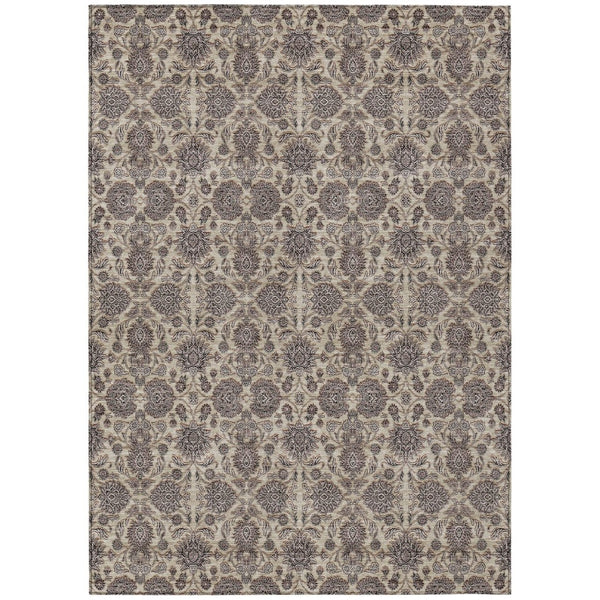 HomeRoots 5' Elegant Floral Indoor Outdoor Area Rug – Durable, Washable, Stain-Resistant, Perfect for Any Space 10' X 14' 582283