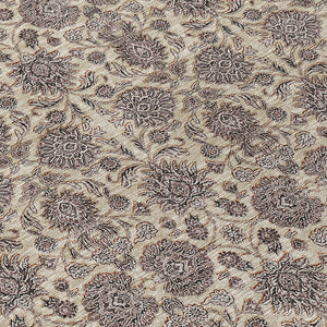 Homeroots 3' Chocolate And Gray Floral Washable Area Rug For Indoor And Outdoor Spaces, Durable Design 10' X 14' Polyester 582283