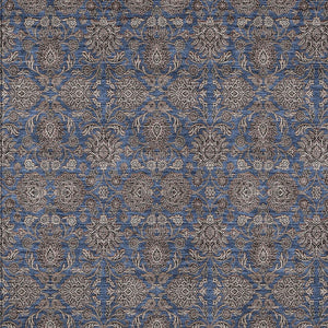 Homeroots 3' Chocolate And Gray Floral Washable Area Rug For Indoor And Outdoor Spaces, Durable Design 3' X 5' Polyester 582290