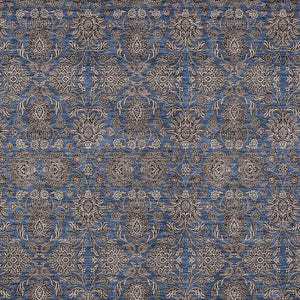 Homeroots 3' Chocolate And Gray Floral Washable Area Rug For Indoor And Outdoor Spaces, Durable Design 10' X 14' Polyester 582295