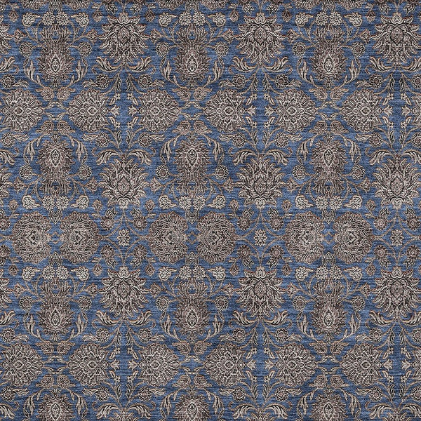 Homeroots 3' Chocolate And Gray Floral Washable Area Rug For Indoor And Outdoor Spaces, Durable Design 10' X 14' Polyester 582295