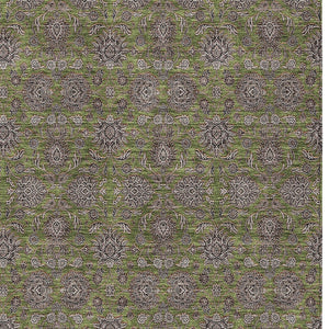Homeroots 3' Chocolate And Gray Floral Washable Area Rug For Indoor And Outdoor Spaces, Durable Design 3' X 5' Polyester 582296