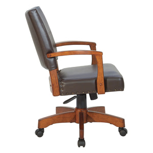 OSP Home Furnishings Deluxe Wood Bankers Chair Espresso