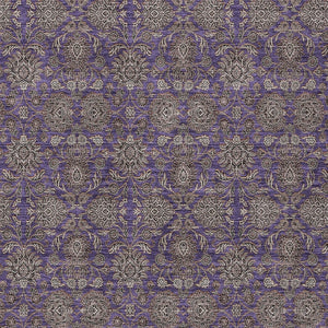 Homeroots 3' Chocolate And Gray Floral Washable Area Rug For Indoor And Outdoor Spaces, Durable Design 3' X 5' Polyester 582302