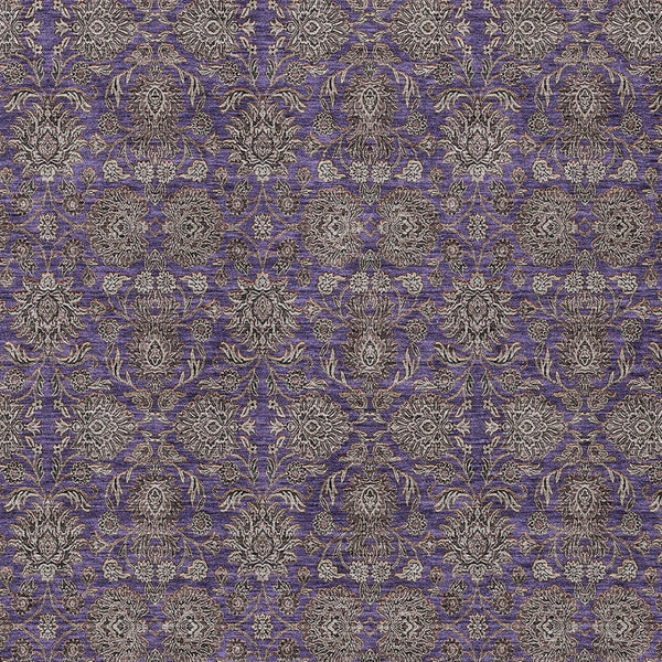 Homeroots 3' Chocolate And Gray Floral Washable Area Rug For Indoor And Outdoor Spaces, Durable Design 3' X 5' Polyester 582302