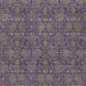 Homeroots 3' Chocolate And Gray Floral Washable Area Rug For Indoor And Outdoor Spaces, Durable Design 8' X 10' Polyester 582305