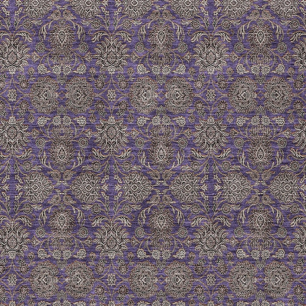 Homeroots 3' Chocolate And Gray Floral Washable Area Rug For Indoor And Outdoor Spaces, Durable Design 8' X 10' Polyester 582305