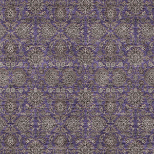 Homeroots 3' Chocolate And Gray Floral Washable Area Rug For Indoor And Outdoor Spaces, Durable Design 9' X 12' Polyester 582306