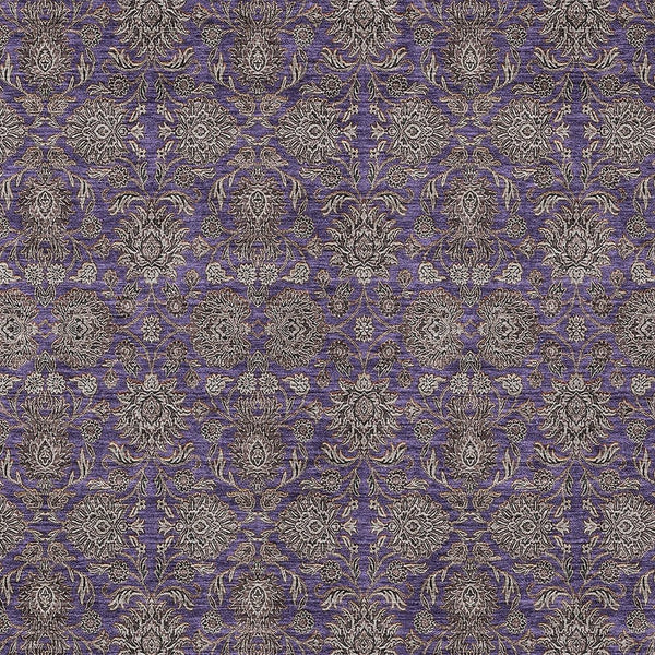 Homeroots 3' Chocolate And Gray Floral Washable Area Rug For Indoor And Outdoor Spaces, Durable Design 9' X 12' Polyester 582306