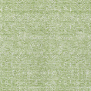 Homeroots 3' Floral Washable Area Rug In Artichoke Green Mint Green & Ivory For Indoor/Outdoor Spaces 8' X 10' Polyester 582317