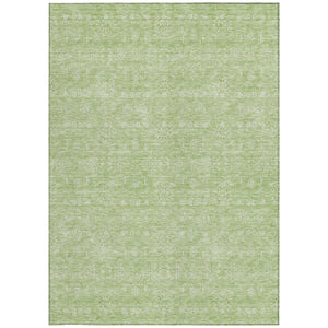 Homeroots 3' Floral Washable Area Rug In Artichoke Green Mint Green & Ivory For Indoor/Outdoor Spaces 9' X 12' Polyester 582318