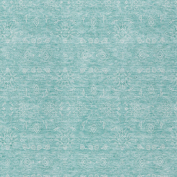 Homeroots 3' Floral Washable Area Rug In Artichoke Green Mint Green & Ivory For Indoor/Outdoor Spaces 3' X 5' Polyester 582320