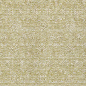 Homeroots 3' Floral Washable Area Rug In Artichoke Green Mint Green & Ivory For Indoor/Outdoor Spaces 10' X 14' Polyester 582331