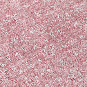 Homeroots 3' Floral Washable Area Rug In Artichoke Green Mint Green & Ivory For Indoor/Outdoor Spaces 8' Round Polyester 582334