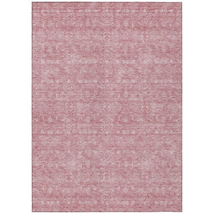 HomeRoots 5' Durable Blush Pink and Ivory Floral Area Rug - Machine Washable for Indoor and Outdoor Use 8' X 10' 582335