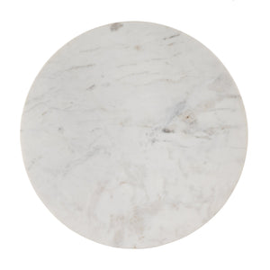 Butler Specialty Butler Georgia 22" Ribbed Marble And Wood Side Table - Elegant Accent For Living Rooms & Bedrooms Brown,White Mango Wood,Marble 5823389-butler