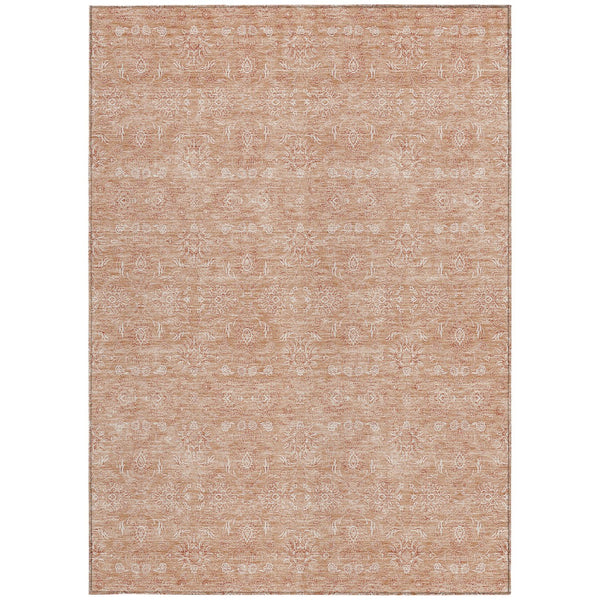 Homeroots 3' Floral Washable Area Rug In Artichoke Green Mint Green & Ivory For Indoor/Outdoor Spaces 5' X 8' Polyester 582339