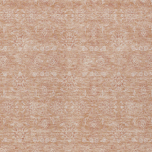 Homeroots 3' Floral Washable Area Rug In Artichoke Green Mint Green & Ivory For Indoor/Outdoor Spaces 8' X 10' Polyester 582341