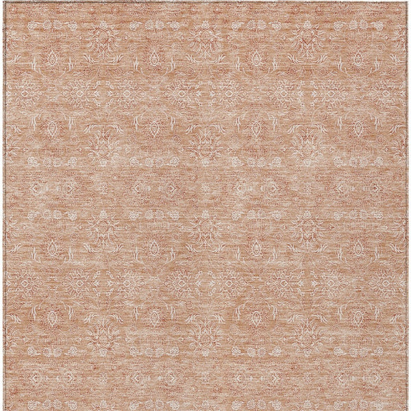 Homeroots 3' Floral Washable Area Rug In Artichoke Green Mint Green & Ivory For Indoor/Outdoor Spaces 8' X 10' Polyester 582341