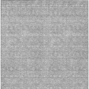 Homeroots 3' Floral Washable Area Rug In Artichoke Green Mint Green & Ivory For Indoor/Outdoor Spaces 3' X 5' Polyester 582344