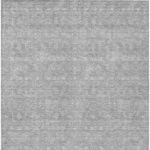 Homeroots 3' Floral Washable Area Rug In Artichoke Green Mint Green & Ivory For Indoor/Outdoor Spaces 9' X 12' Polyester 582348