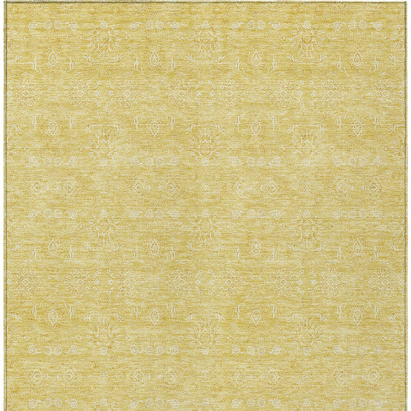 Homeroots 3' Floral Washable Area Rug In Artichoke Green Mint Green & Ivory For Indoor/Outdoor Spaces 3' X 5' Polyester 582350