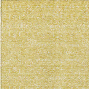 Homeroots 3' Floral Washable Area Rug In Artichoke Green Mint Green & Ivory For Indoor/Outdoor Spaces 5' X 8' Polyester 582351