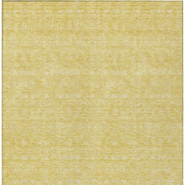 Homeroots 3' Floral Washable Area Rug In Artichoke Green Mint Green & Ivory For Indoor/Outdoor Spaces 8' X 10' Polyester 582353